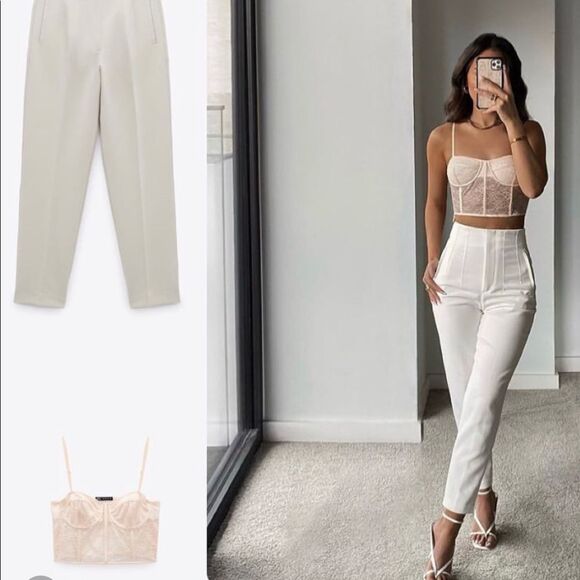 ZARA COMBINATION CORSET STYLE TOP - Picture 1 of 3